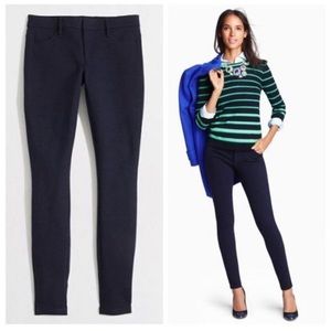 J. Crew the Gigi Pant Skinny Stretch Ponte Knit 4P 4 Petite Navy Blue